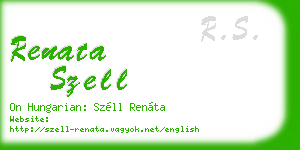 renata szell business card