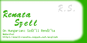 renata szell business card